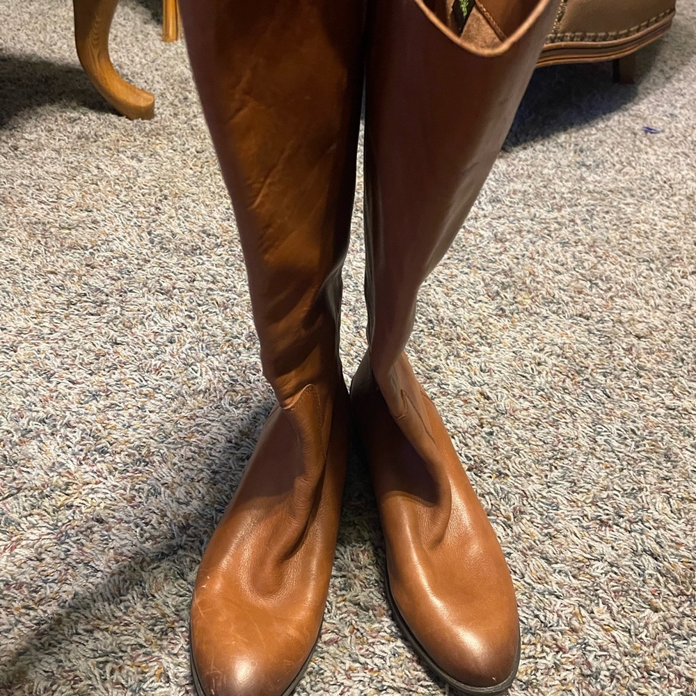 Sam Edelman Penny leather riding boot Chestnut colored brown boot Size 8.5